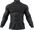 Men's Compression Turtleneck Football Shirt - Short Sleeve Base Layer with Built-in Loose Look Top - Small