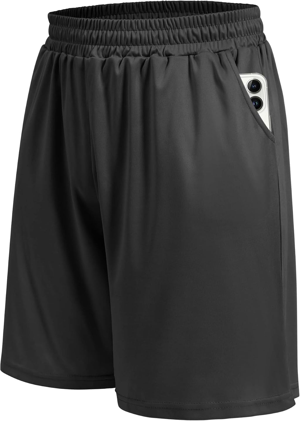 Men's Quick Dry Basketball Shorts 5 Pack - Side Pockets, Elastic Waistband for Gym and Running - Small
