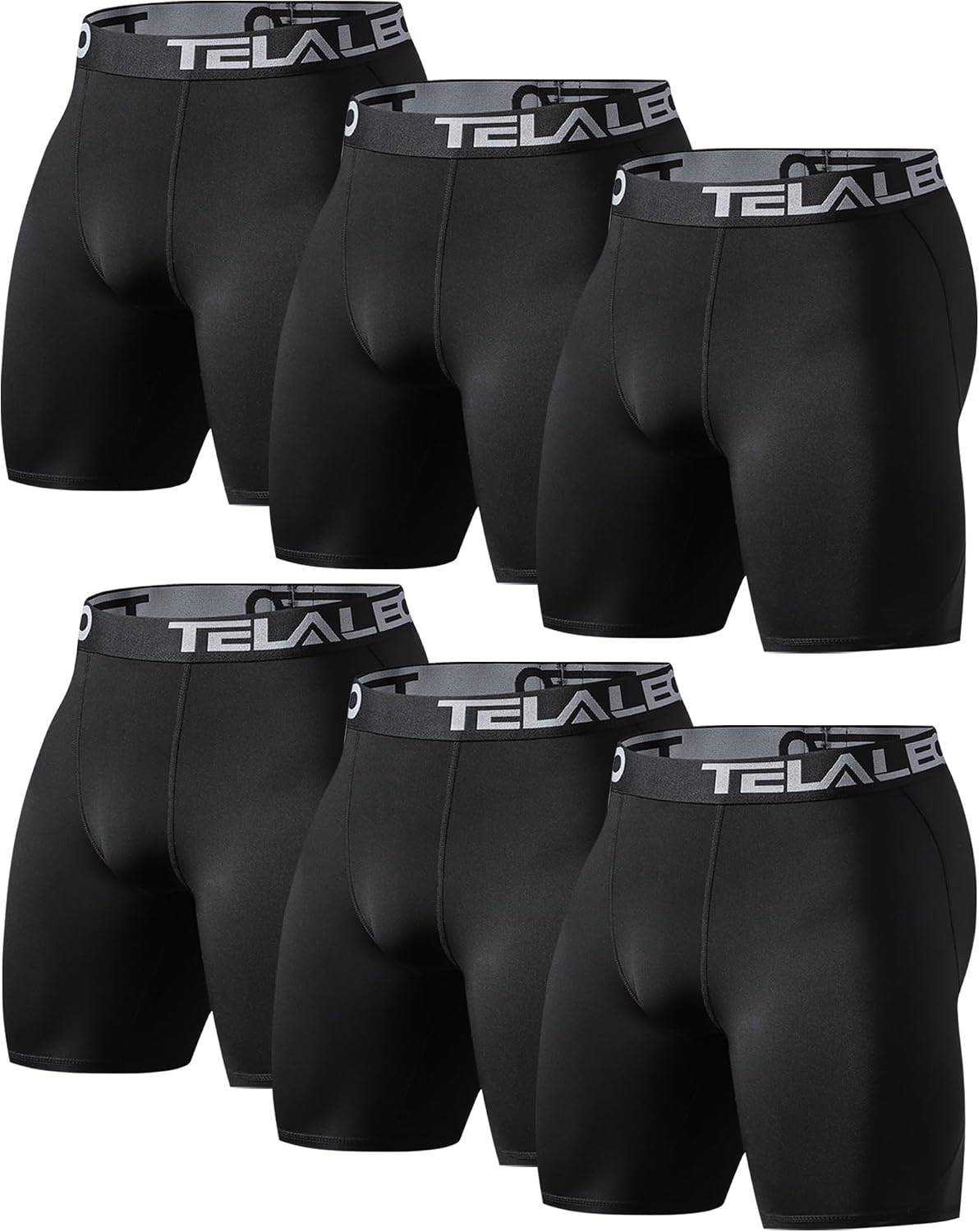 Men's Compression Boxer Brief Shorts - 4 Way Stretch, Tagless, Moisture Wicking Base Layer for Gym - Small