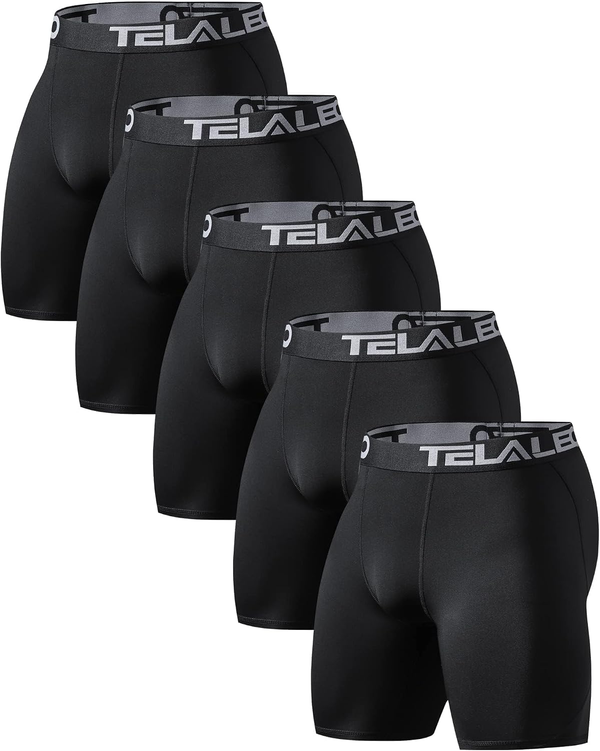 Men's Compression Boxer Brief Shorts - 4 Way Stretch, Tagless, Moisture Wicking Base Layer for Gym - Small