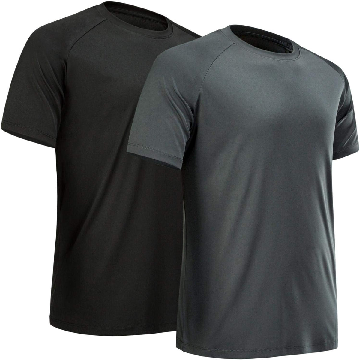 Men's Quick Dry Workout T-Shirts Multipack - Short Sleeve, Moisture Wicking Mesh for Gym Training - Medium