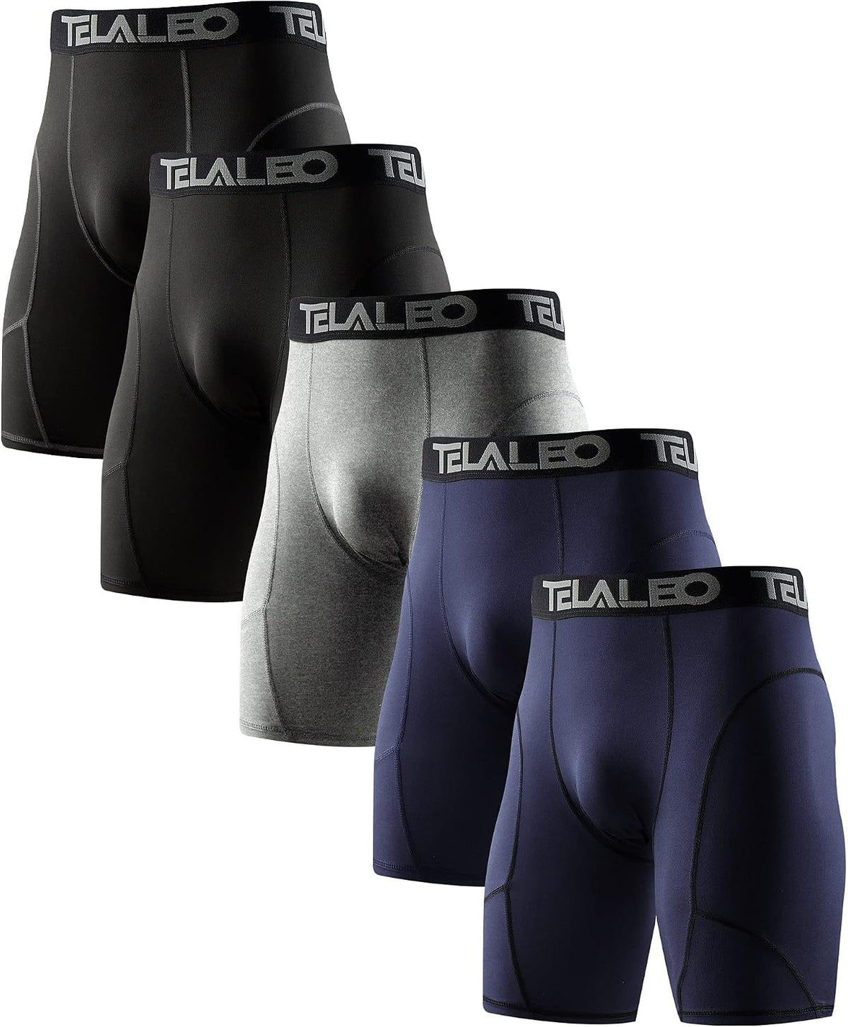 Men's Compression Boxer Brief Shorts - 4 Way Stretch, Tagless, Moisture Wicking Base Layer for Gym - Small