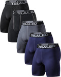 Men's Compression Boxer Brief Shorts - 4 Way Stretch, Tagless, Moisture Wicking Base Layer for Gym - Small
