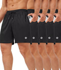 Men's 5 Inch Mesh Gym Shorts 5 Pack - Quick Dry, Side Pockets, Lightweight Training Fit for Running - 5 Inch (7)