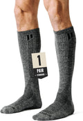 Unisex Alpaca Blend Compression Socks - Knee High 15-20 mmHg Support, Standard and Wide Calf Sizes - Standard