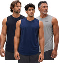Men's Mesh Muscle Tank Tops 3 Pack - Sleeveless Dry Fit, Moisture Wicking Knit for Gym Sessions - Small